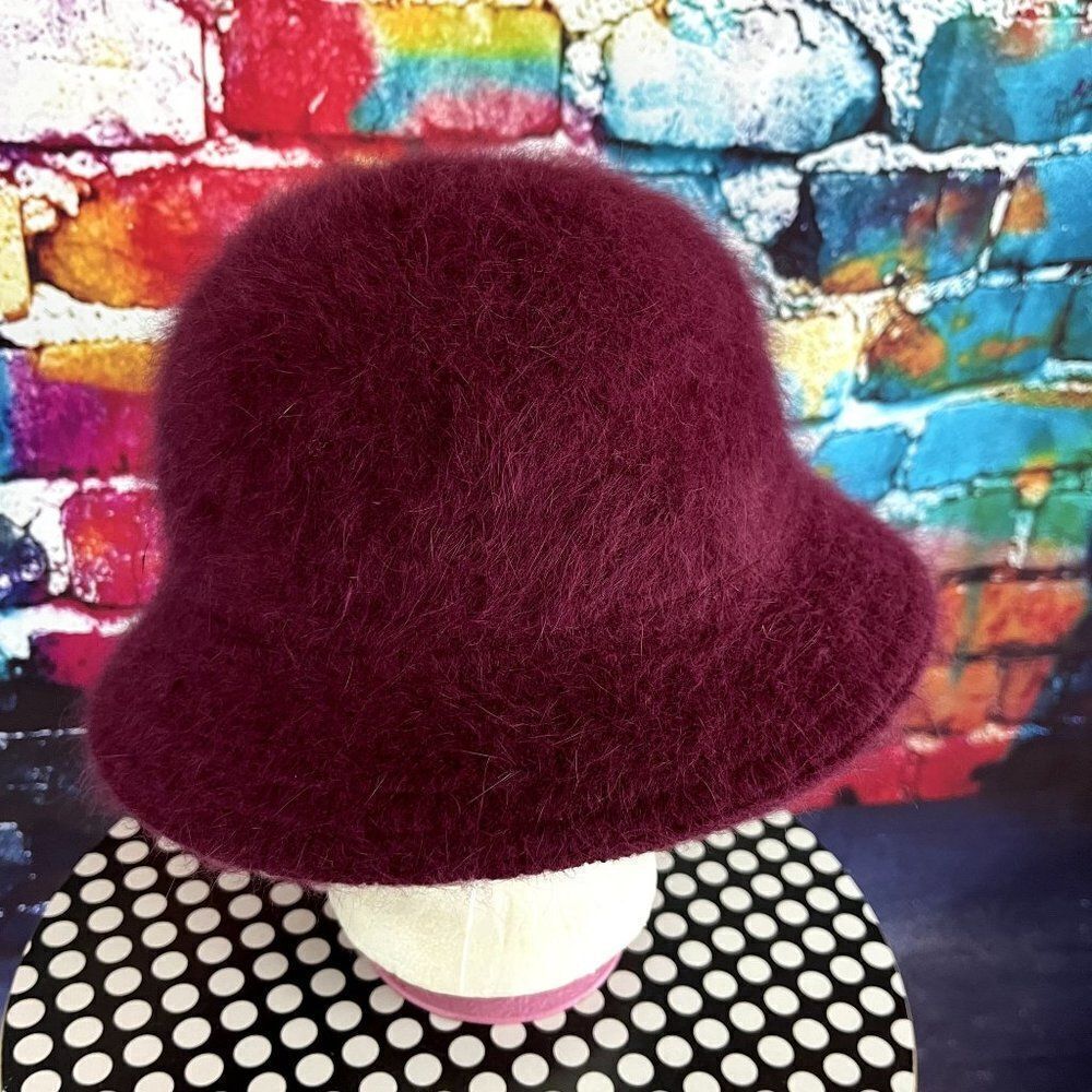 Angora Rabbit Hair Blend Bucket Style Hat One Size - Picture 2 of 5